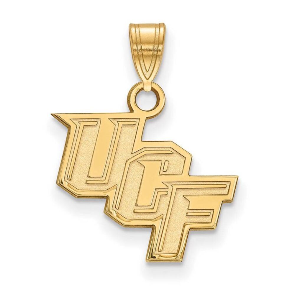 14k Yellow Gold Central Florida Small 'UCF' Pendant